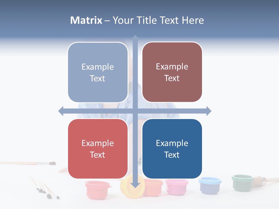 Portrait Beautiful Caucasian PowerPoint Template