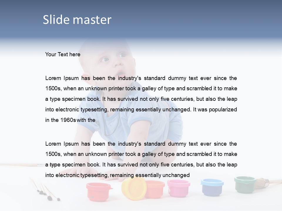 Portrait Beautiful Caucasian PowerPoint Template