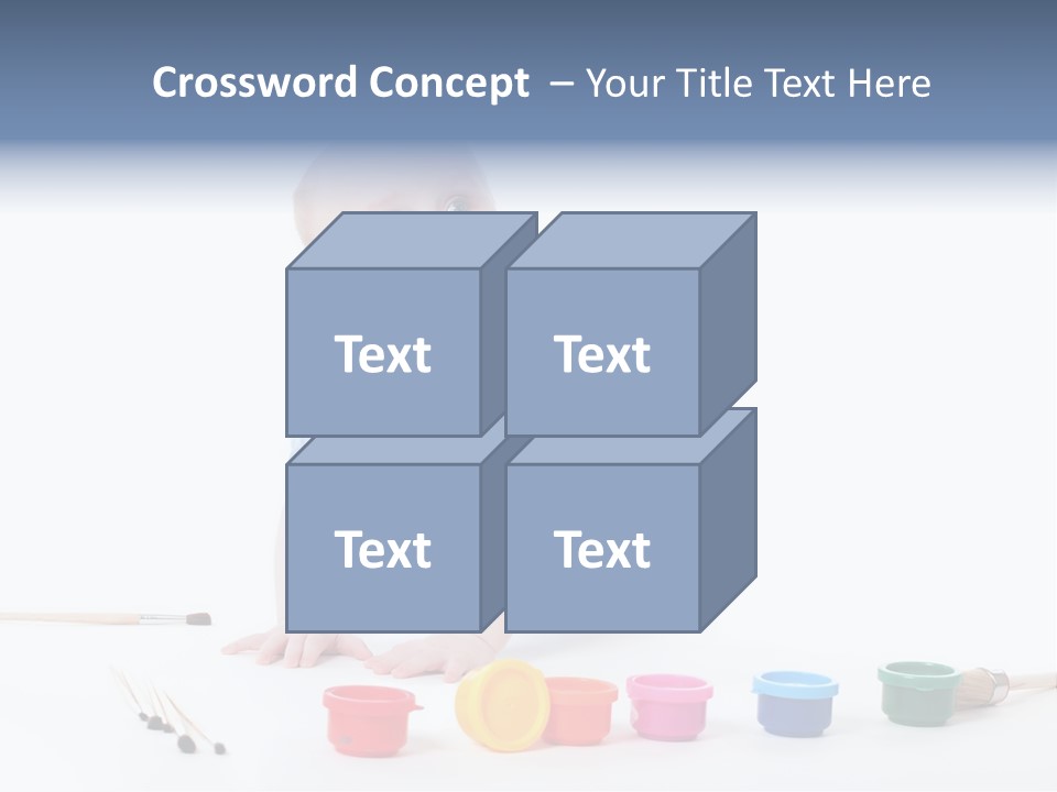 Portrait Beautiful Caucasian PowerPoint Template