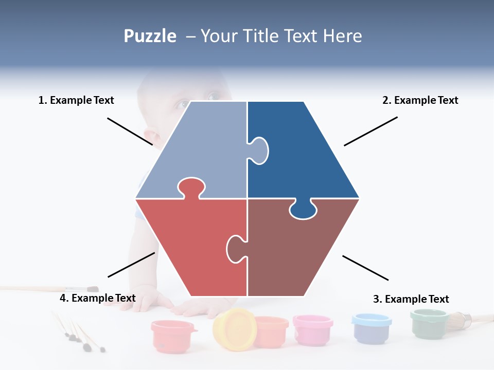 Portrait Beautiful Caucasian PowerPoint Template