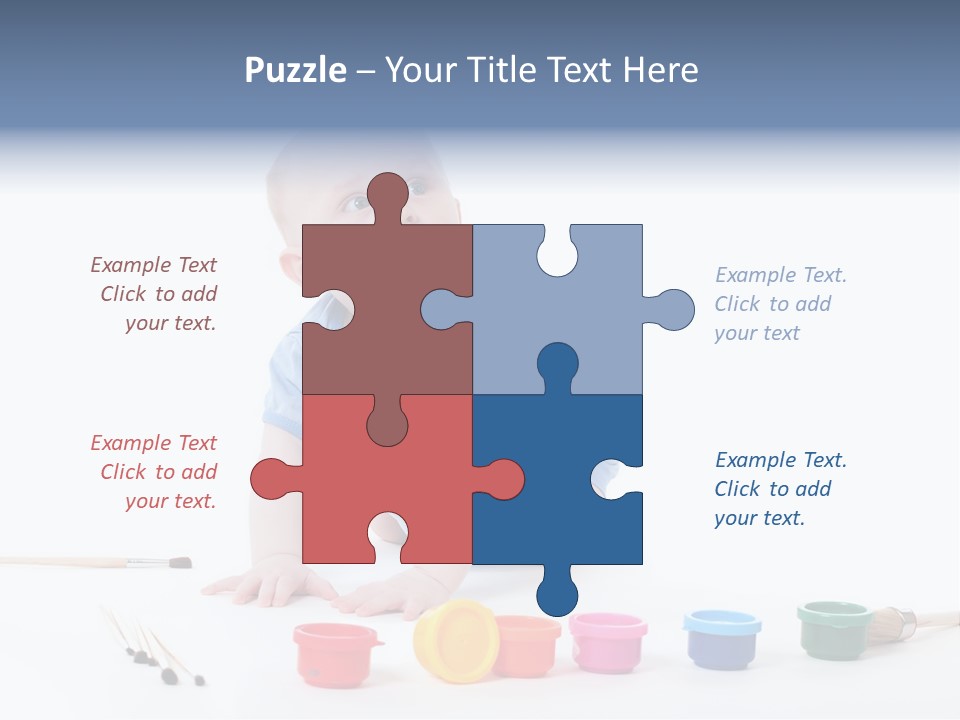 Portrait Beautiful Caucasian PowerPoint Template