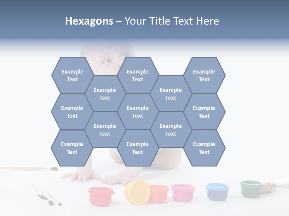 Portrait Beautiful Caucasian PowerPoint Template