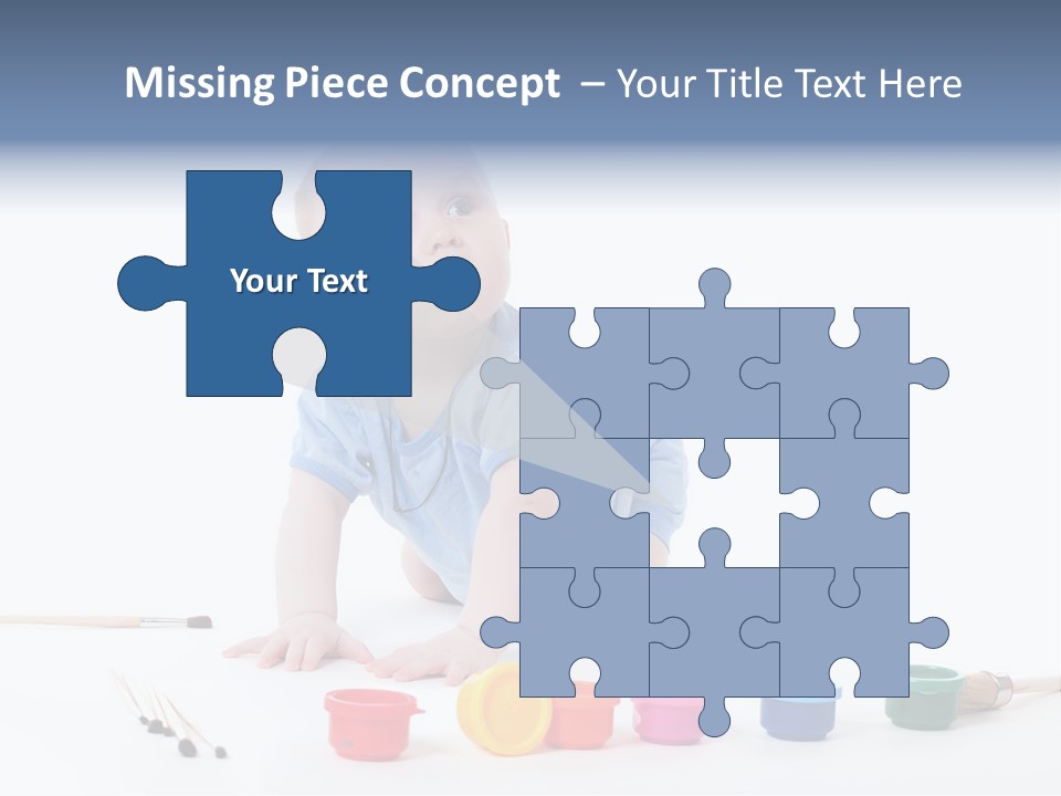 Portrait Beautiful Caucasian PowerPoint Template