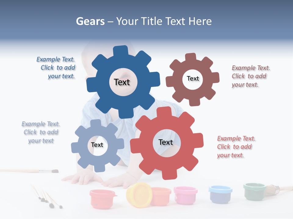 Portrait Beautiful Caucasian PowerPoint Template