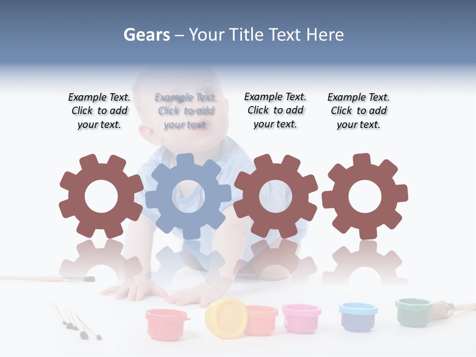 Portrait Beautiful Caucasian PowerPoint Template