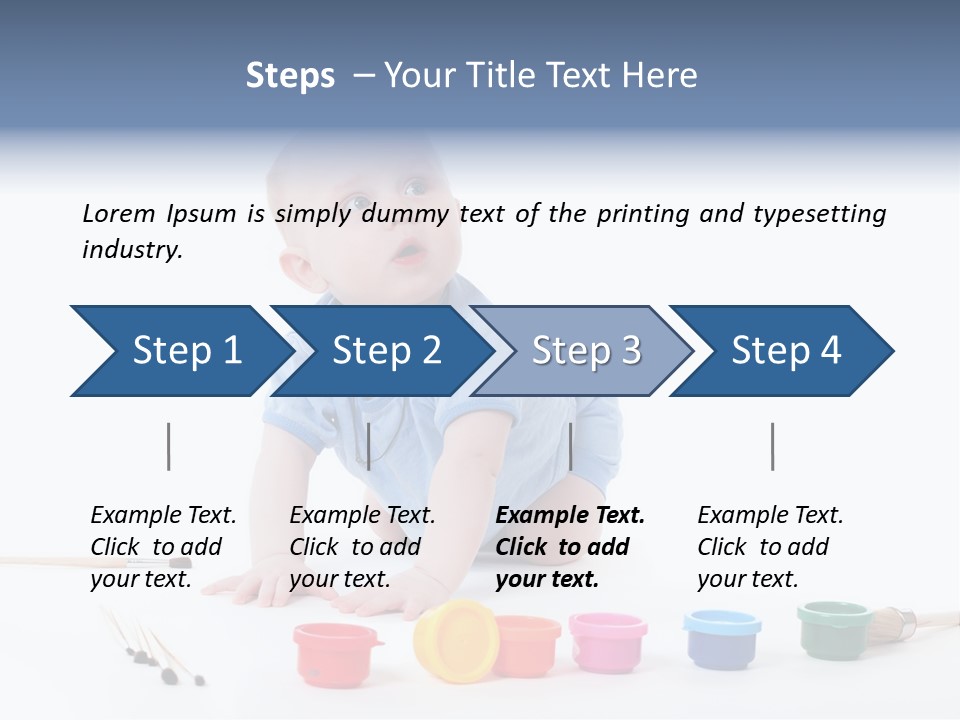 Portrait Beautiful Caucasian PowerPoint Template