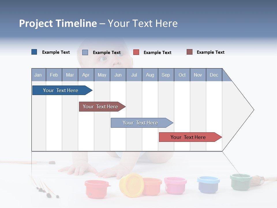 Portrait Beautiful Caucasian PowerPoint Template