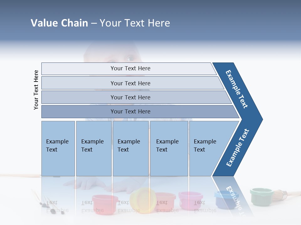 Portrait Beautiful Caucasian PowerPoint Template