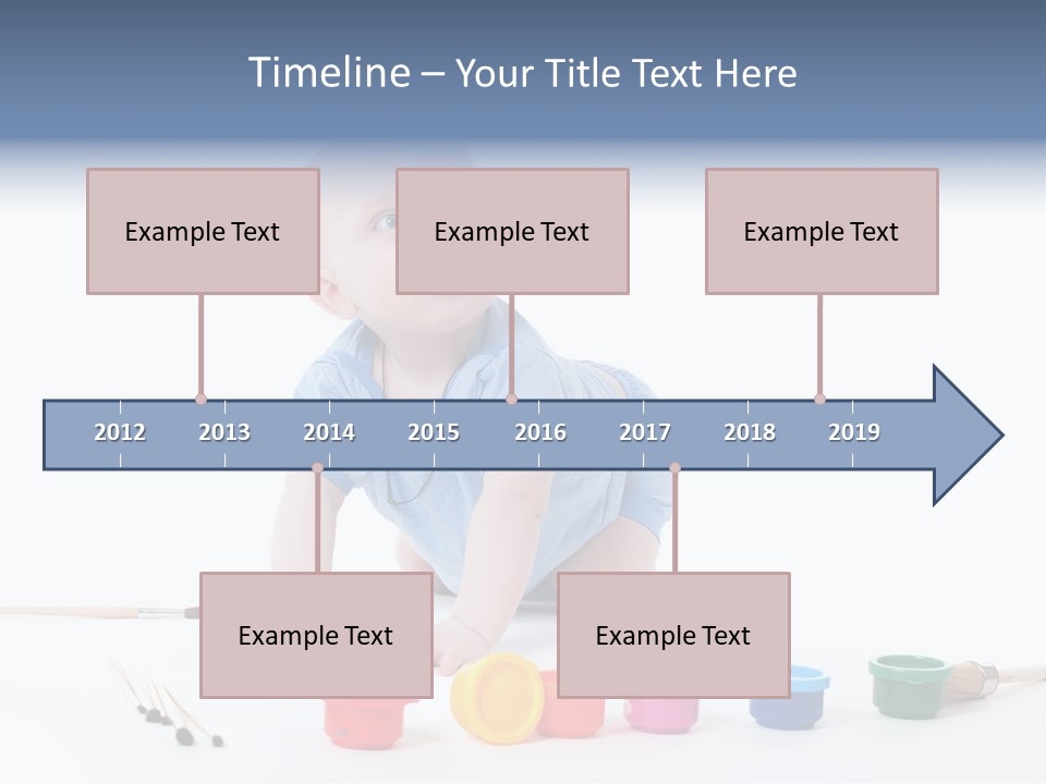 Portrait Beautiful Caucasian PowerPoint Template