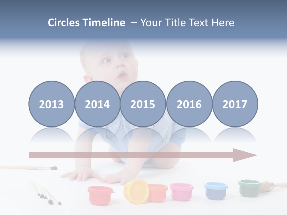 Portrait Beautiful Caucasian PowerPoint Template