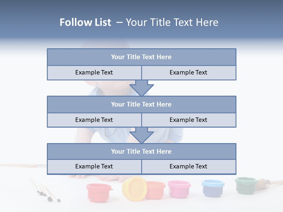 Portrait Beautiful Caucasian PowerPoint Template