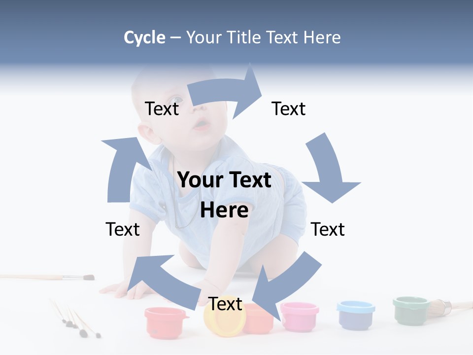 Portrait Beautiful Caucasian PowerPoint Template