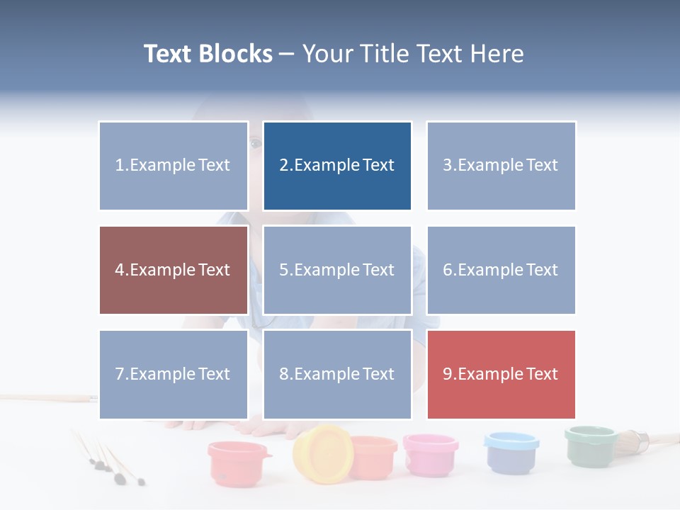 Portrait Beautiful Caucasian PowerPoint Template