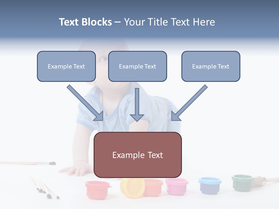 Portrait Beautiful Caucasian PowerPoint Template
