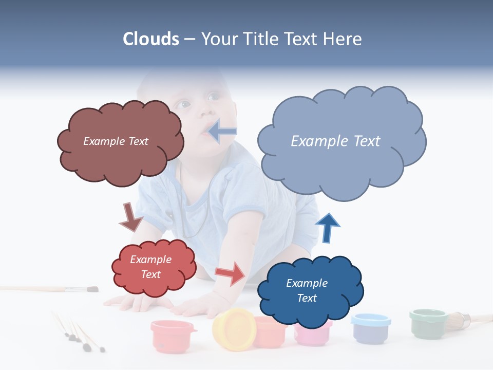 Portrait Beautiful Caucasian PowerPoint Template