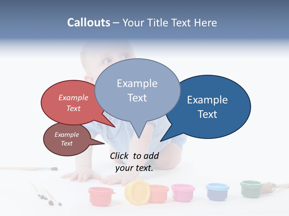 Portrait Beautiful Caucasian PowerPoint Template