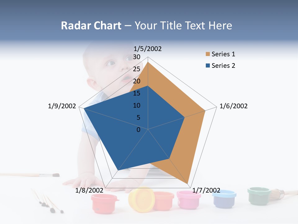 Portrait Beautiful Caucasian PowerPoint Template