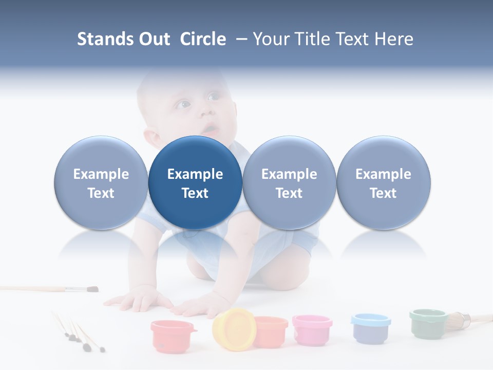 Portrait Beautiful Caucasian PowerPoint Template