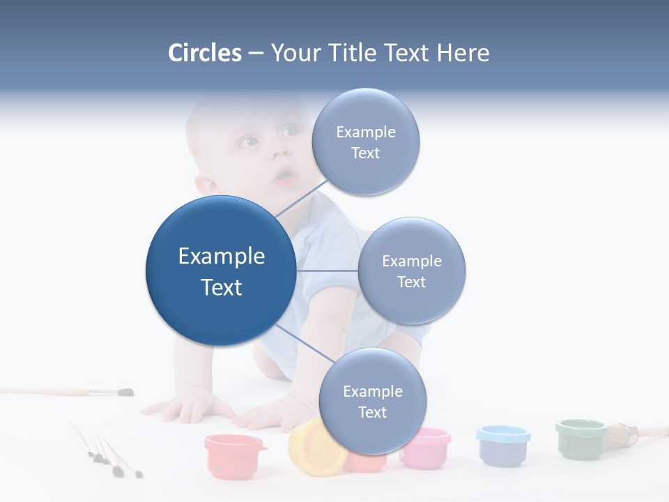 Portrait Beautiful Caucasian PowerPoint Template