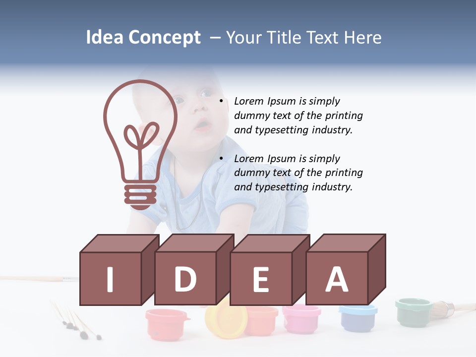 Portrait Beautiful Caucasian PowerPoint Template