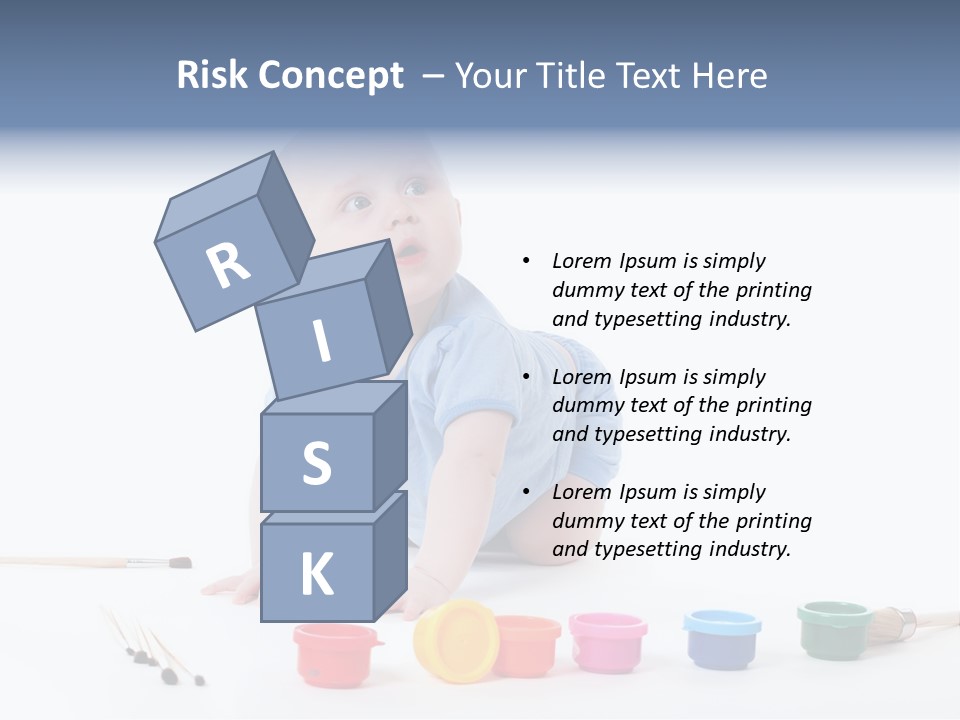 Portrait Beautiful Caucasian PowerPoint Template