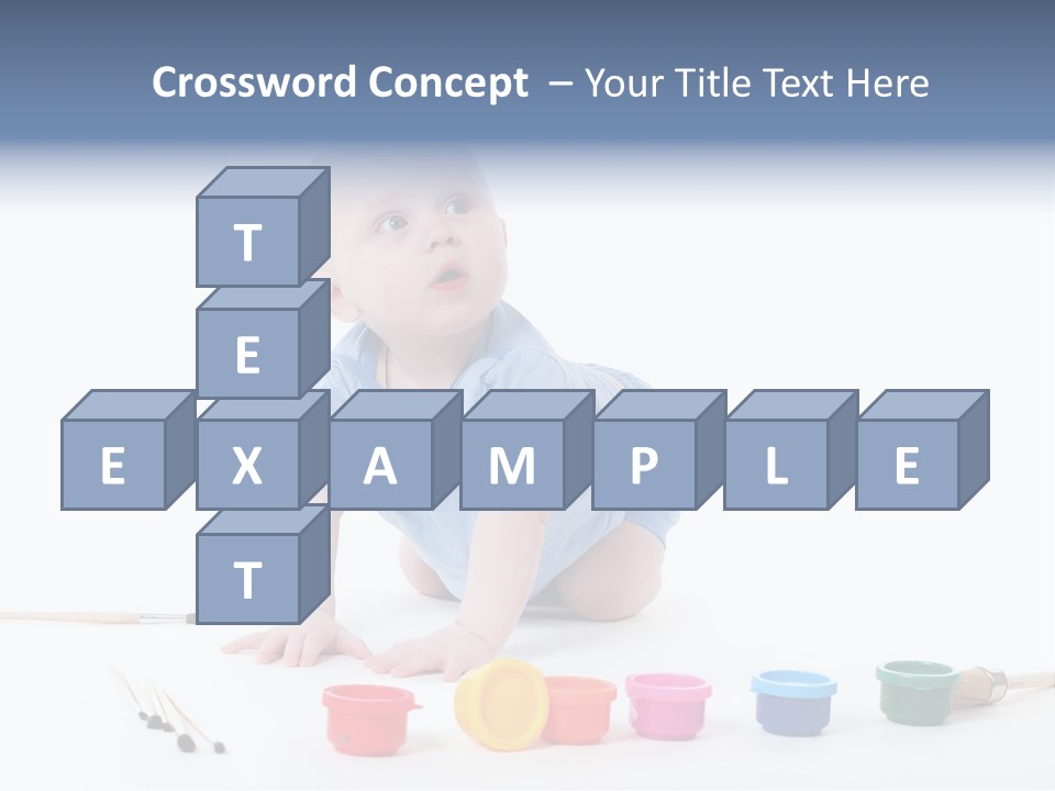 Portrait Beautiful Caucasian PowerPoint Template