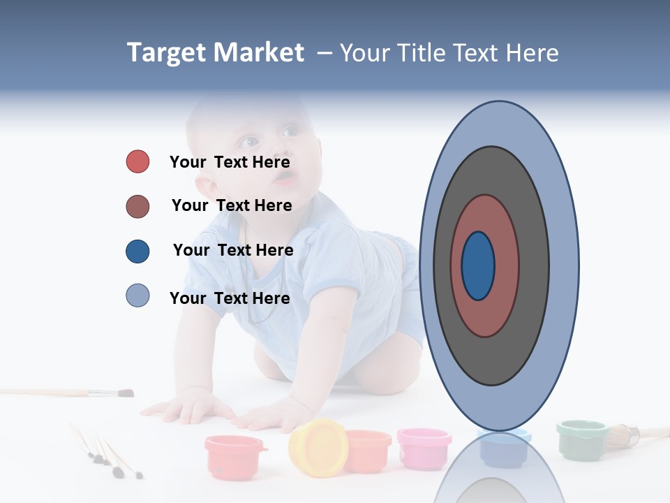 Portrait Beautiful Caucasian PowerPoint Template