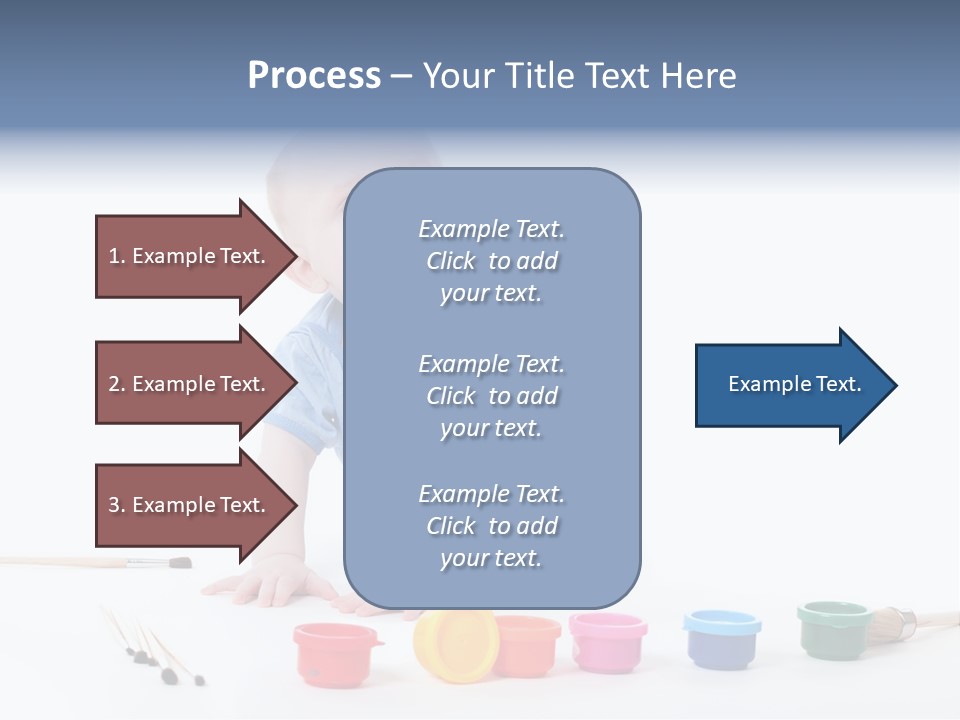 Portrait Beautiful Caucasian PowerPoint Template