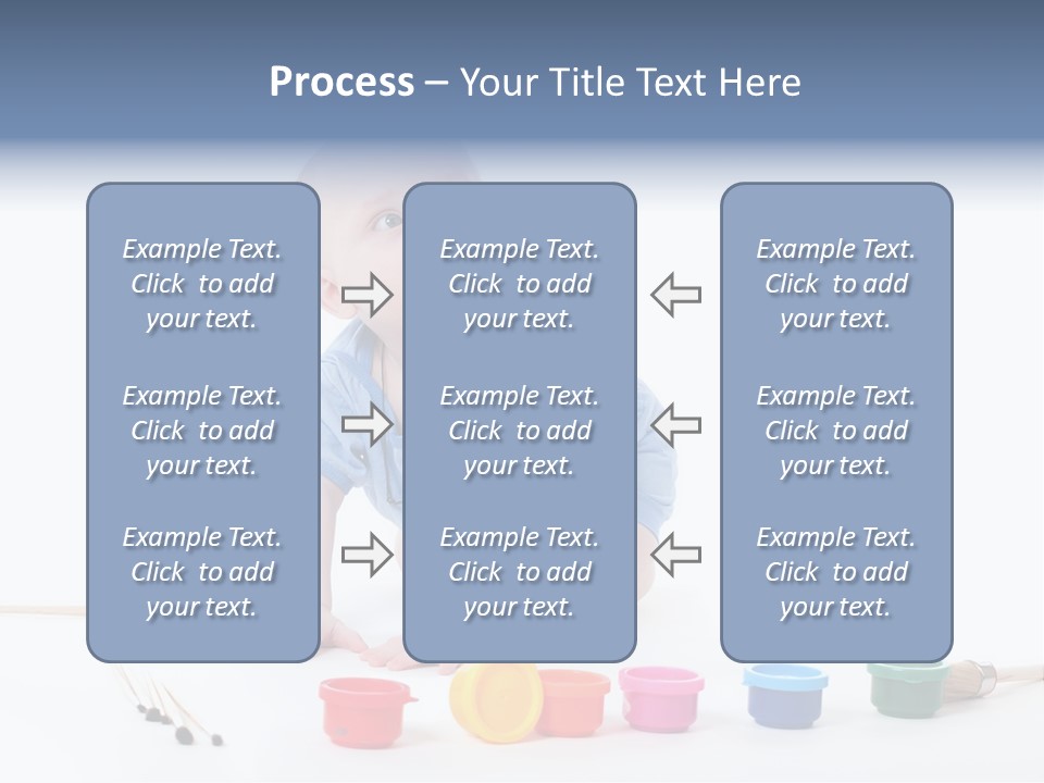 Portrait Beautiful Caucasian PowerPoint Template