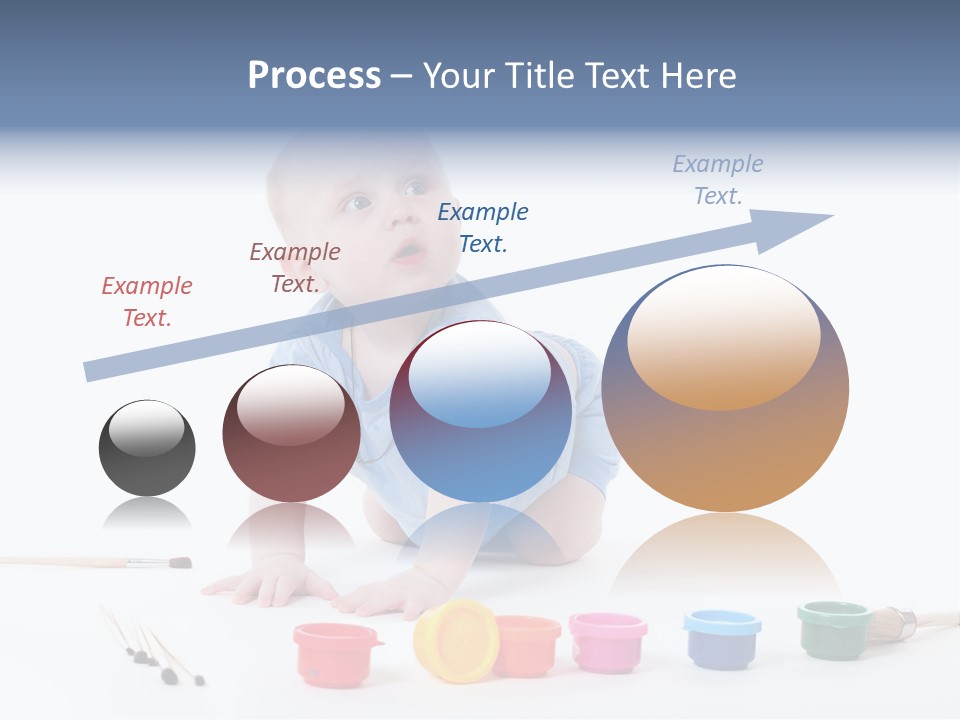 Portrait Beautiful Caucasian PowerPoint Template