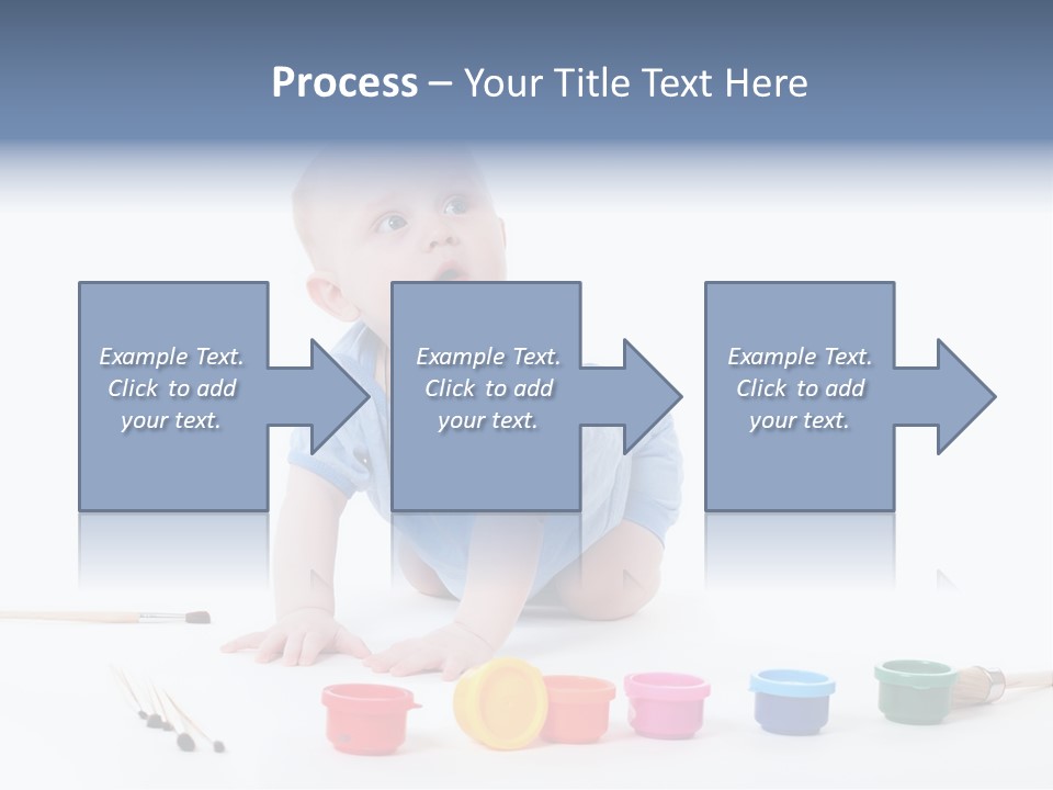 Portrait Beautiful Caucasian PowerPoint Template