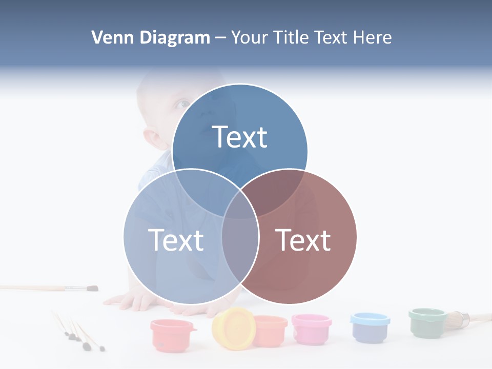 Portrait Beautiful Caucasian PowerPoint Template