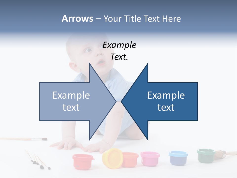 Portrait Beautiful Caucasian PowerPoint Template