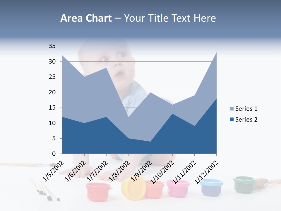 Portrait Beautiful Caucasian PowerPoint Template