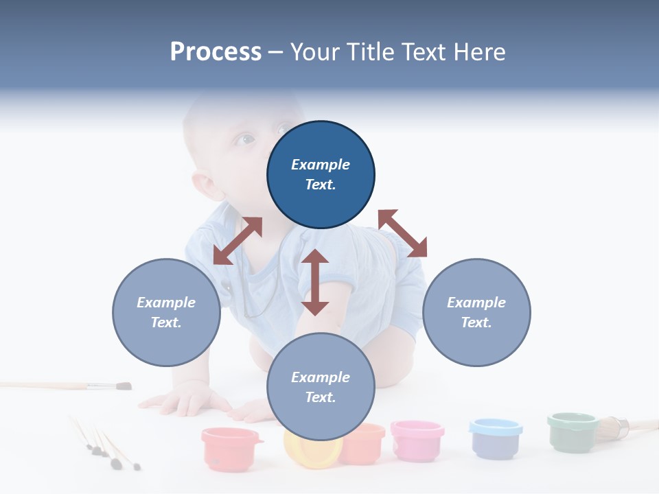Portrait Beautiful Caucasian PowerPoint Template