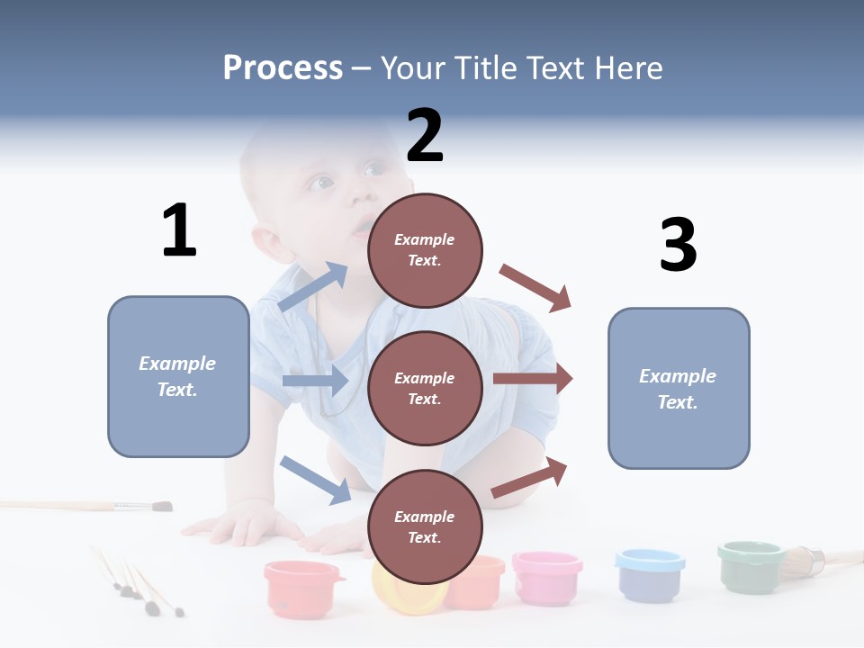 Portrait Beautiful Caucasian PowerPoint Template