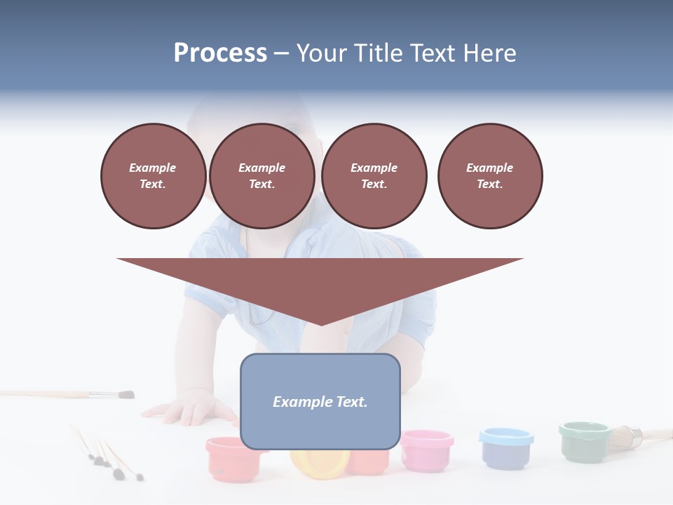 Portrait Beautiful Caucasian PowerPoint Template