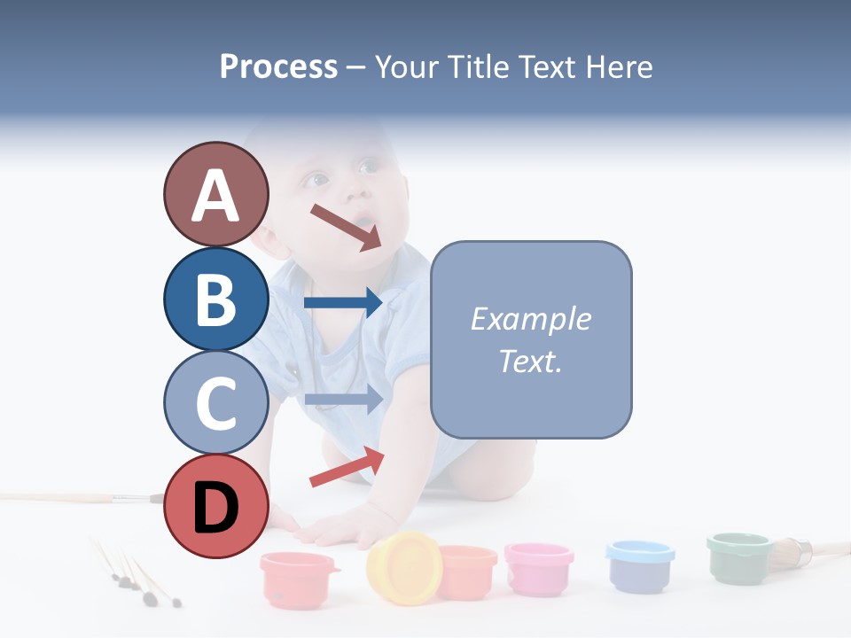 Portrait Beautiful Caucasian PowerPoint Template