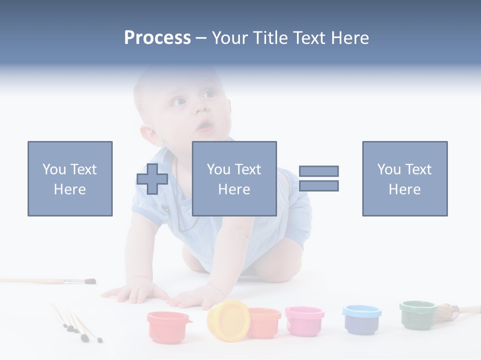 Portrait Beautiful Caucasian PowerPoint Template