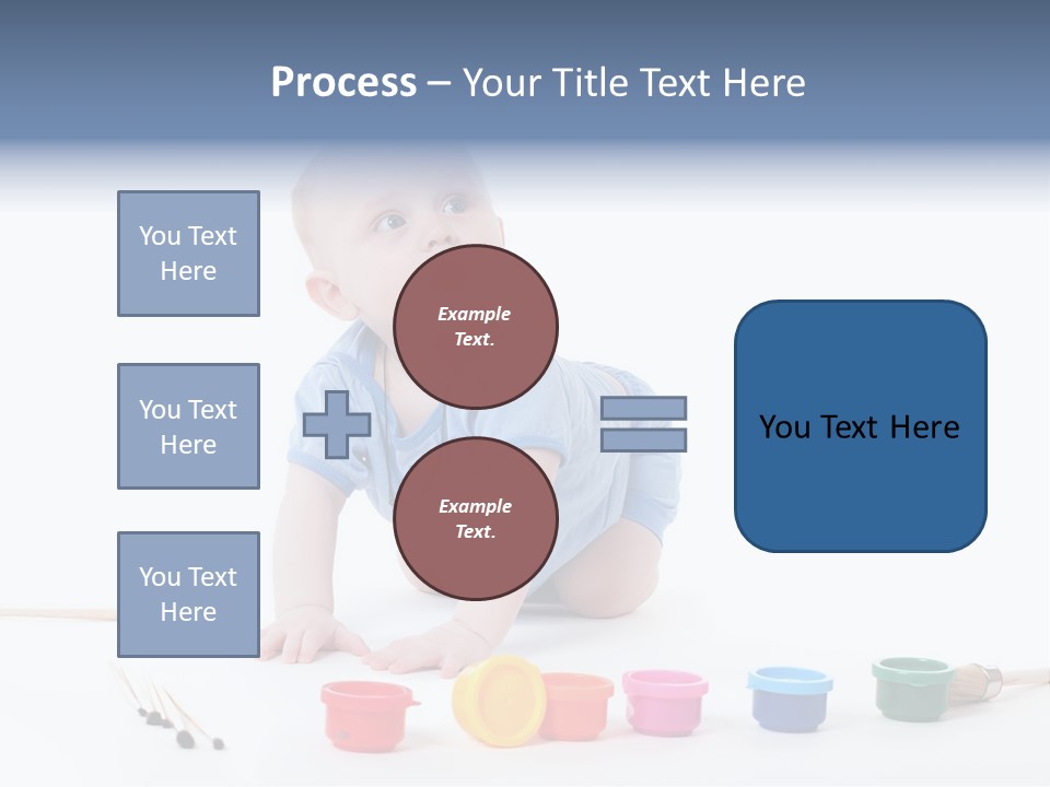 Portrait Beautiful Caucasian PowerPoint Template