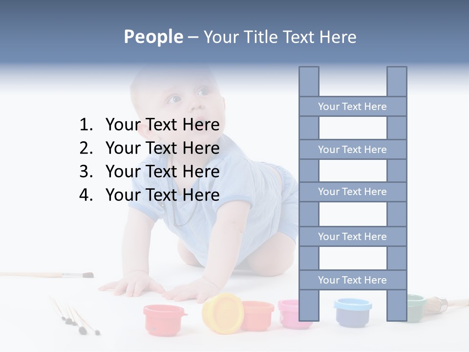 Portrait Beautiful Caucasian PowerPoint Template