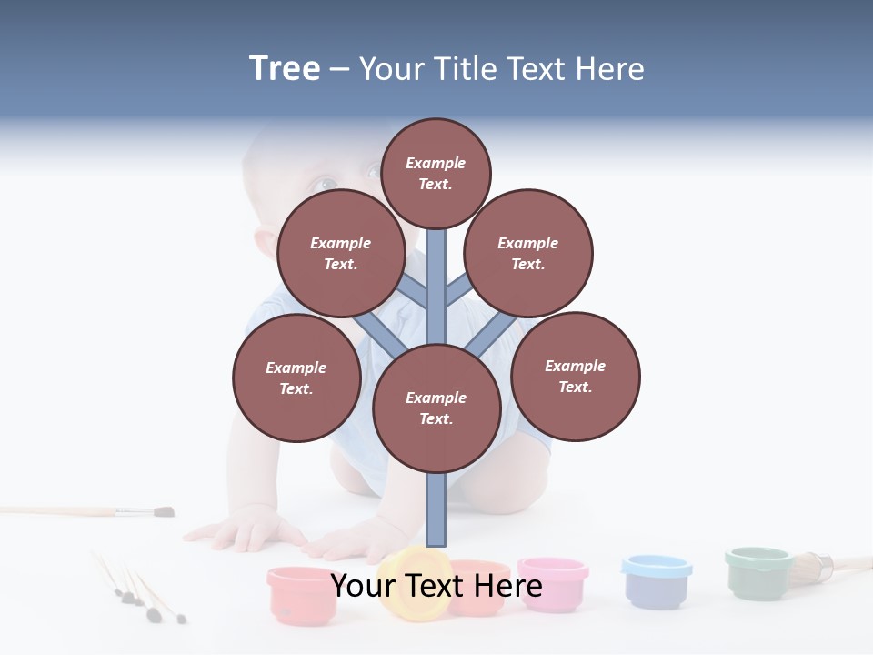 Portrait Beautiful Caucasian PowerPoint Template