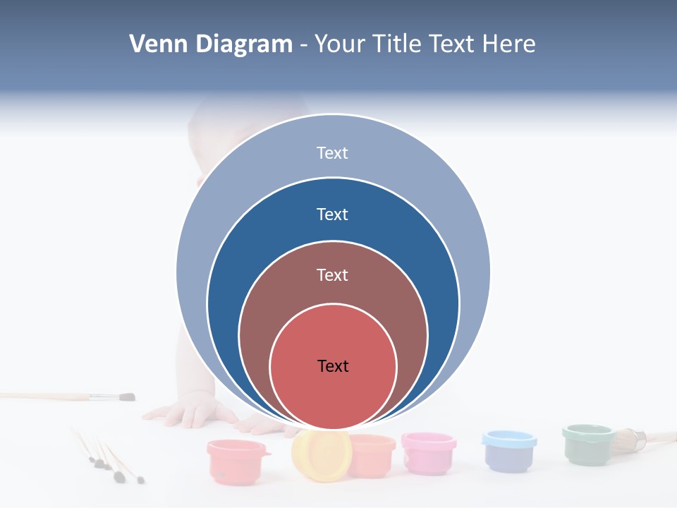 Portrait Beautiful Caucasian PowerPoint Template