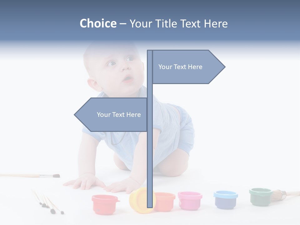 Portrait Beautiful Caucasian PowerPoint Template