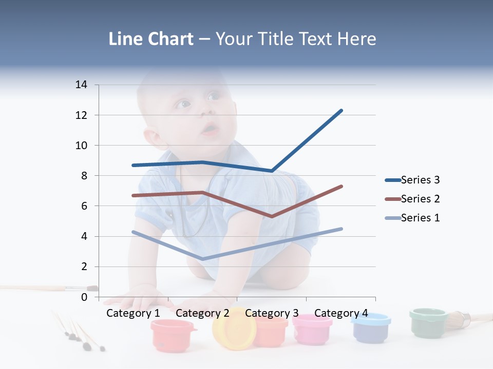 Portrait Beautiful Caucasian PowerPoint Template