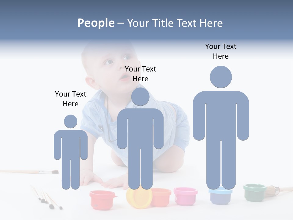 Portrait Beautiful Caucasian PowerPoint Template