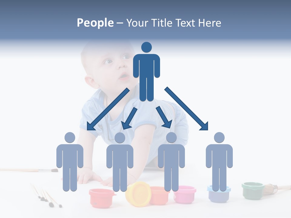 Portrait Beautiful Caucasian PowerPoint Template