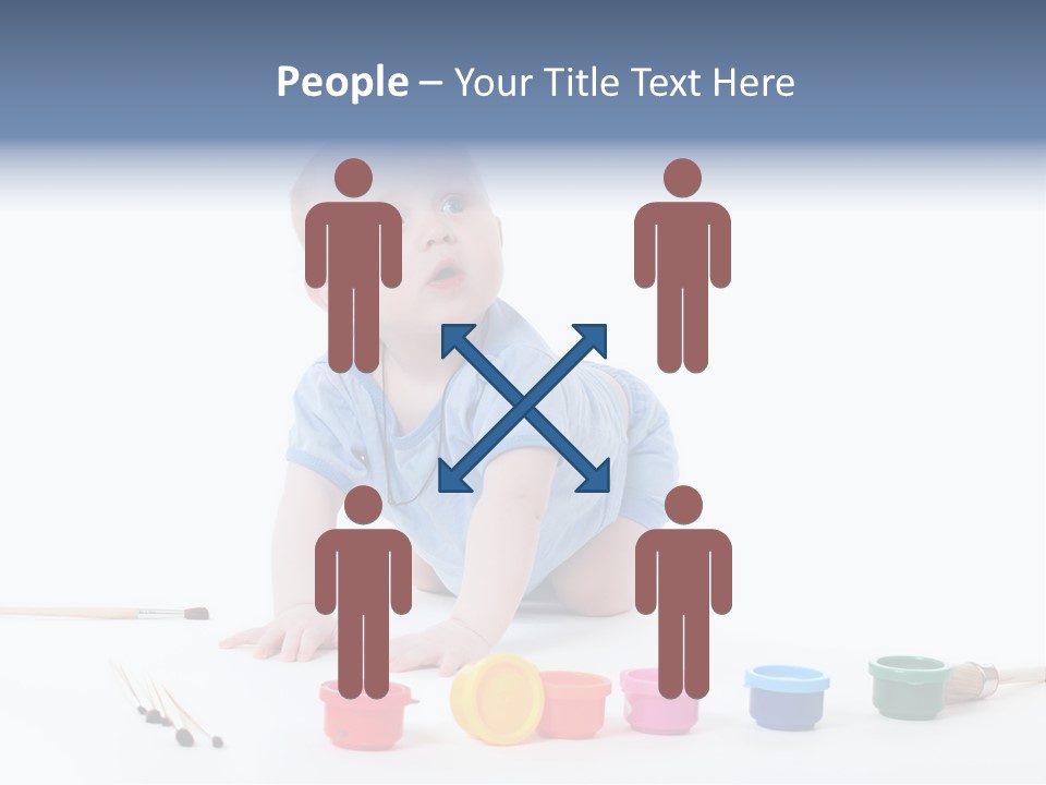 Portrait Beautiful Caucasian PowerPoint Template