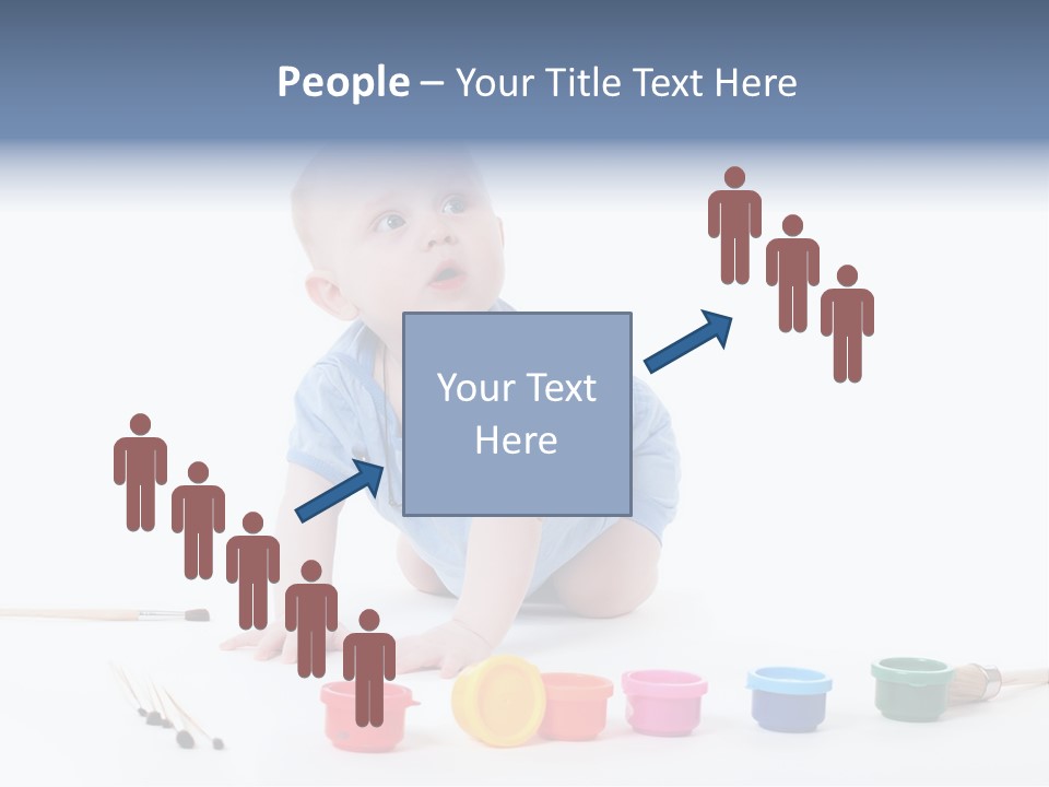 Portrait Beautiful Caucasian PowerPoint Template