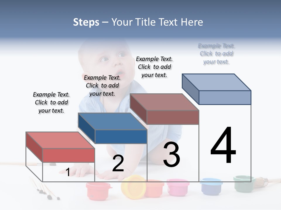 Portrait Beautiful Caucasian PowerPoint Template